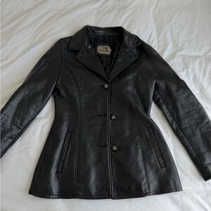 Armani Collezioni Midnight Leather Jacket